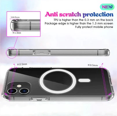 iPhone All Models Series MagSafe supported Shock Proof Ultra Clear Case