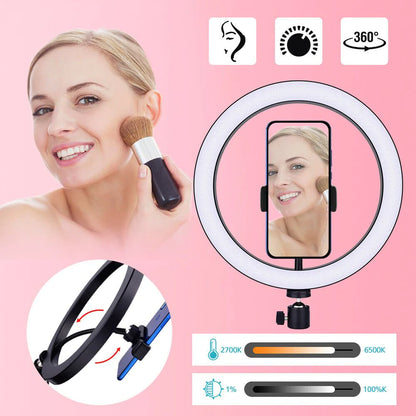 "26cm" With "7 Feet" Modern Ring Light For Selfies TikTok And Videos